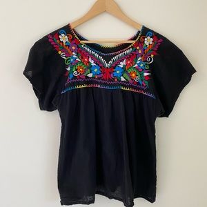 Typical Mexican embroidered blouse